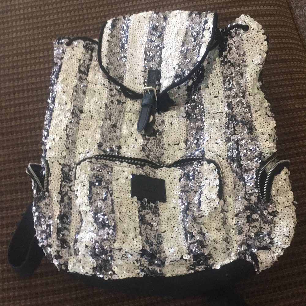 PINK- bling backpack - EUC